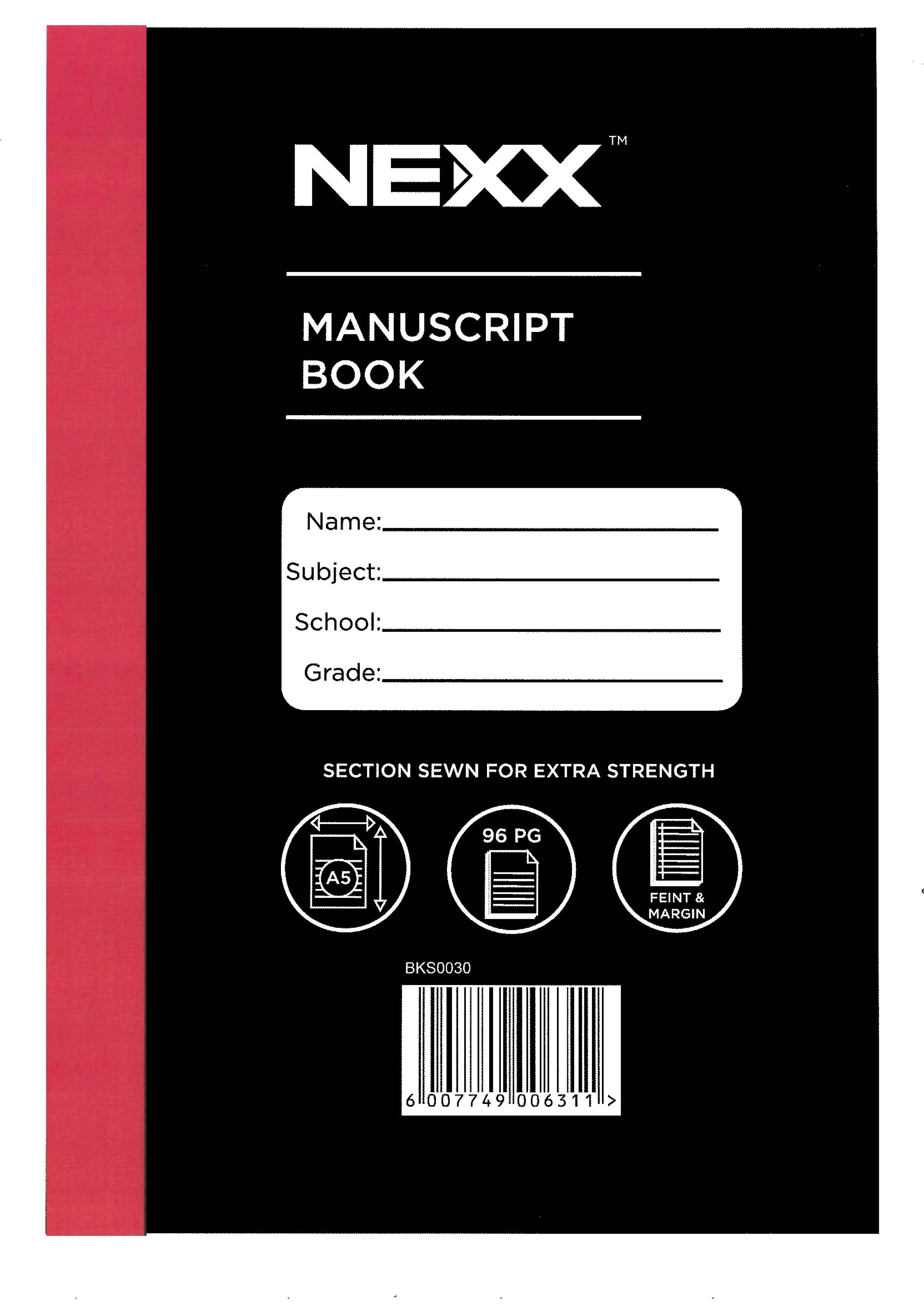 NEXX MANUSCRIPT A5 96PG F/M