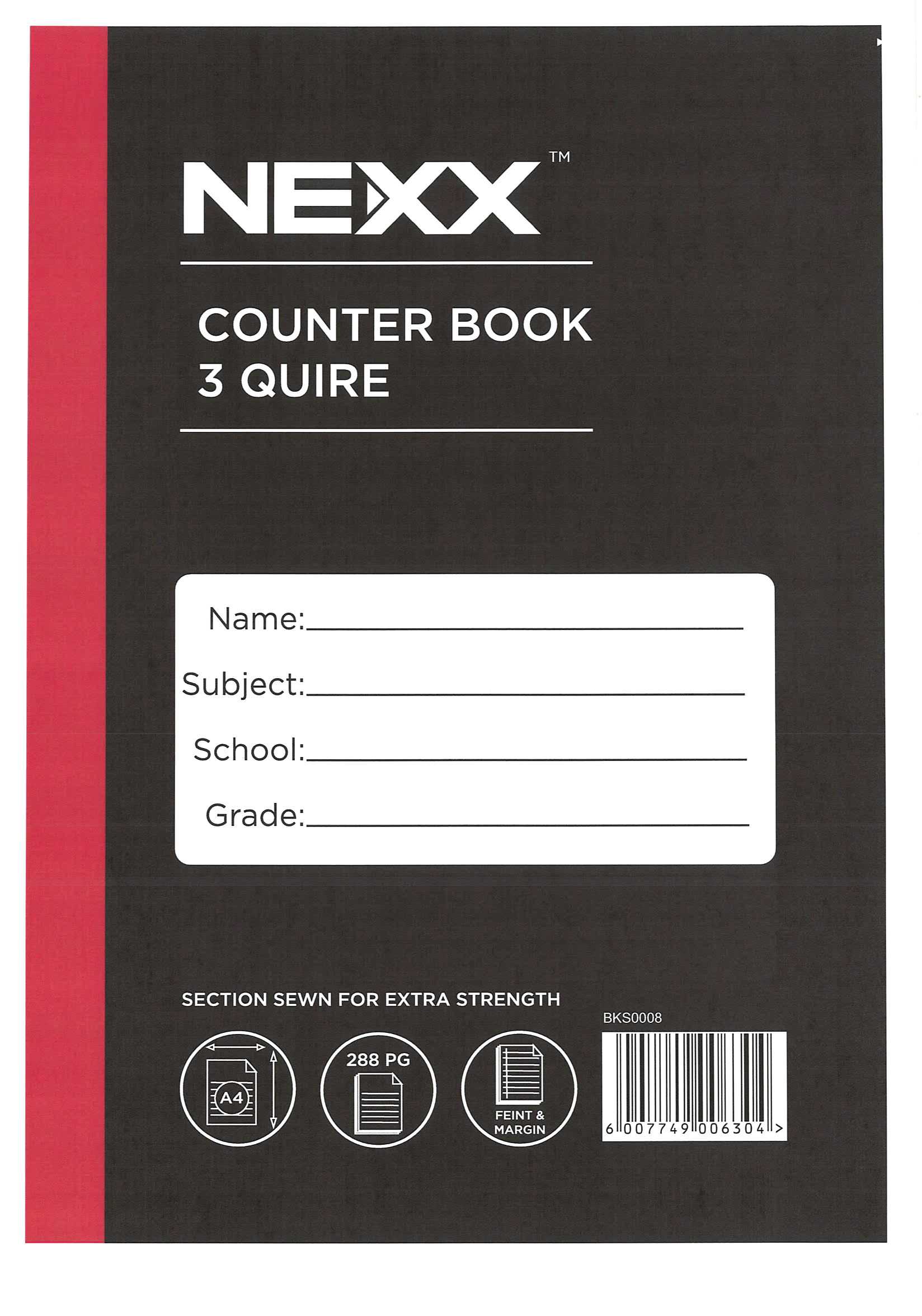 NEXX COUNTER BOOK A4 3Q F/M