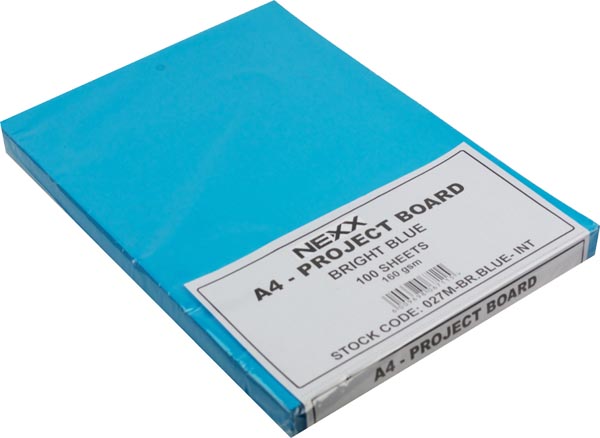 NEXX Projext Board A4 160g Bright Blue PKT 100