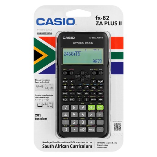 CASIO FX-82ZA-PLUS BLACK SCIENTIFIC CALCULATOR