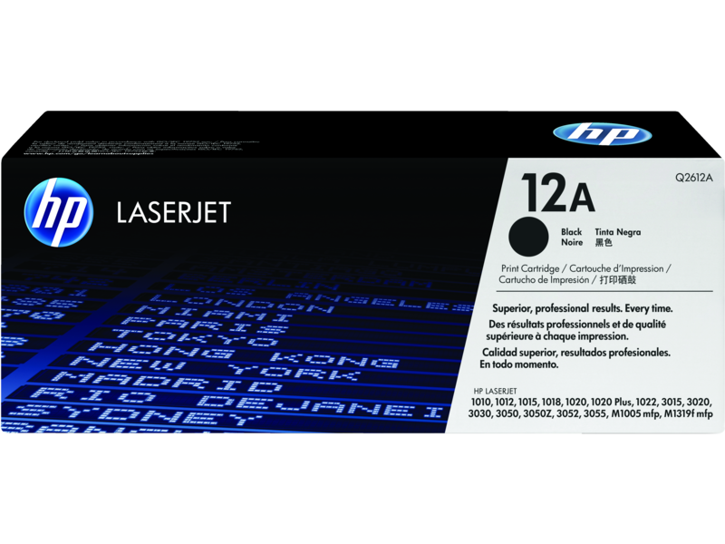 HP 12A Black Original LaserJet Toner Cartridge,2,000 pages